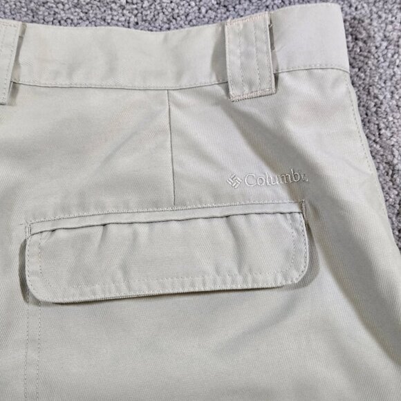 Columbia Pants Mens 34 Khaki Chino‎ Straight Leg Flat Front Outdoor Pockets - Picture 5 of 9